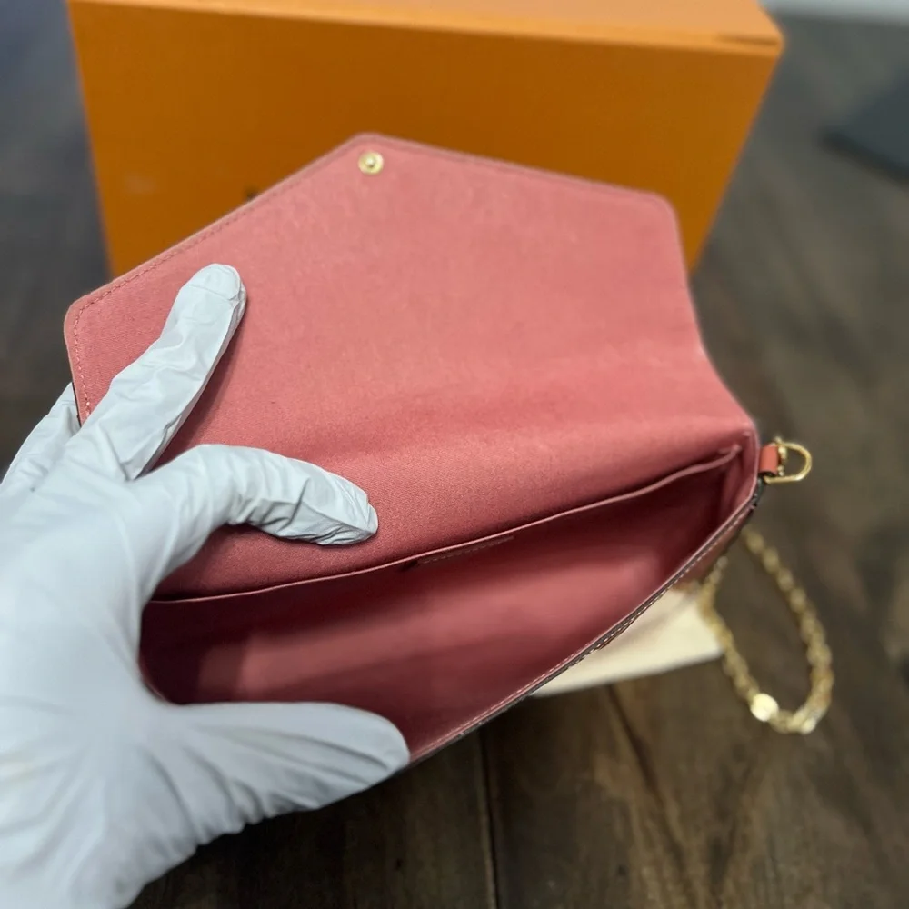 💯 LOUIS VUITTON Monogram Vernis
Pochette-Felicie Chain Long Wallet with COA - Picture 5 of 15